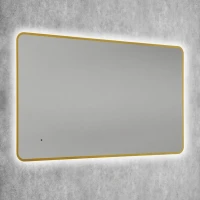 Зеркало Art&Max Siena S 60х100 золото, с LED-подсветкой, 6000К