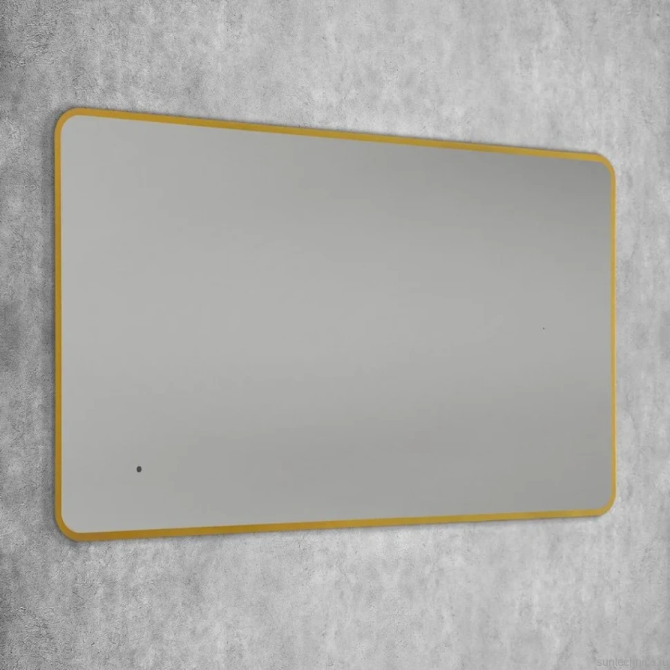 Зеркало Art&Max Siena S 60х100 золото, с LED-подсветкой, 6000К