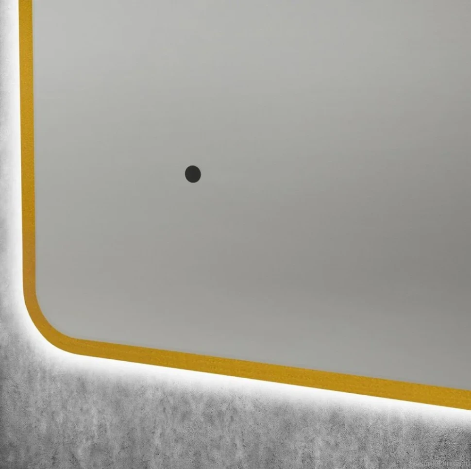 Зеркало Art&Max Siena S 60х100 золото, с LED-подсветкой, 6000К