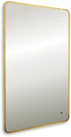 Зеркало Art&Max Siena S 60х100 золото, с LED-подсветкой, 6000К