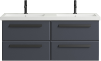 Мебель для ванной комнаты Cezares Eco 120 4 ящика, ручки матовые черные, grafito