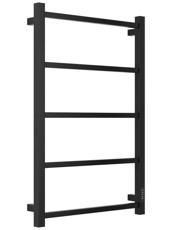 Полотенцесушитель электрический Стилье Формат 26 31526-8050 80x55 см, подключение справа, скрытое подключение справа, матовый черный, лесенка