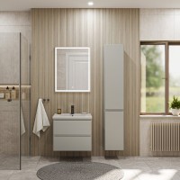 Тумба с раковиной SanStar Riana 60 подвесная, grey, раковина Миранда 60