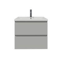 Тумба с раковиной SanStar Riana 60 подвесная, grey, раковина Миранда 60