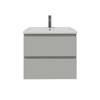 Тумба с раковиной SanStar Riana 60 подвесная, grey, раковина Миранда 60