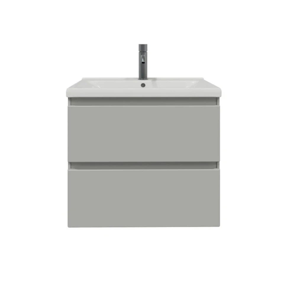 Тумба с раковиной SanStar Riana 60 подвесная, grey, раковина Миранда 60