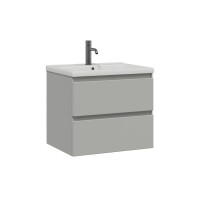 Тумба с раковиной SanStar Riana 60 подвесная, grey, раковина Миранда 60