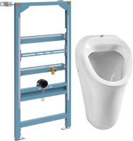 Комплект Инсталляция VitrA Frame 880-3800 + Писсуар Arkitekt 6202B003-0198 подвесной, с внешним подводом воды