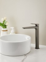 Смеситель для раковины Haiba HB11726-3 оружейная сталь