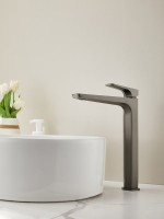 Смеситель для раковины Haiba HB11726-3 оружейная сталь