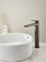 Смеситель для раковины Haiba HB11726-3 оружейная сталь