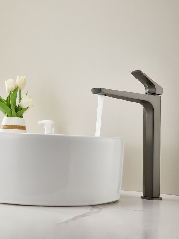 Смеситель для раковины Haiba HB11726-3 оружейная сталь