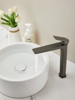 Смеситель для раковины Haiba HB11726-3 оружейная сталь