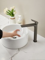 Смеситель для раковины Haiba HB11726-3 оружейная сталь