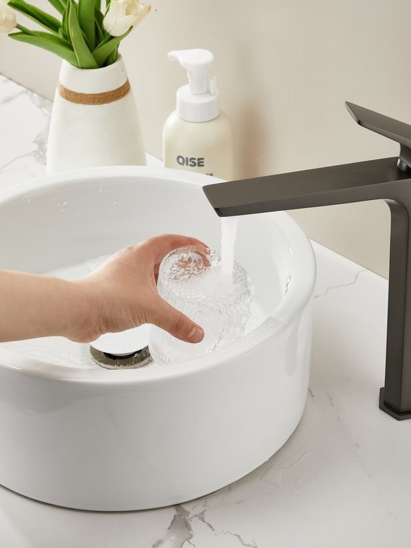 Смеситель для раковины Haiba HB11726-3 оружейная сталь