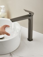 Смеситель для раковины Haiba HB11726-3 оружейная сталь