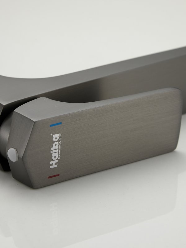 Смеситель для раковины Haiba HB11726-3 оружейная сталь