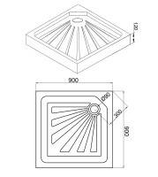 Поддон для душа Grossberg GS GS4130P 90х90 см
