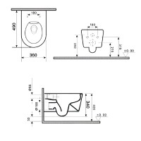 Унитаз подвесной GID Tornado Tr2133TF-BUM безободковый, с микролифтом, матовый синий