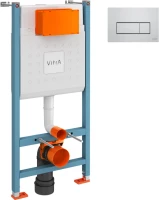 Система инсталляции для унитазов VitrA V-Fix Core 732-5800-01 с кнопкой смыва Root Square 740-2380 хром
