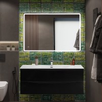 Мебель для ванной комнаты BelBagno Marino-cer-n 120 подвесна, nero lucido