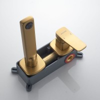 Смеситель для раковины/умывальника встраиваемый Shevanik S9941G, золотой сатин