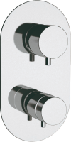Термостатический смеситель встраиваемый Remer Elegance NT93 С ВНУТРЕННЕЙ ЧАСТЬЮ, для ванны с душем, 3 потребителя