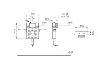 Смывной бачок скрытого монтажа VitrA V12 762-1740-01 + Кнопка смыва VitrA 740-0580 хром