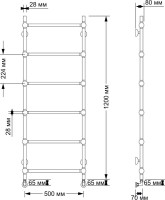Полотенцесушитель водяной Secado Флоренция 1 125x55 см, бронза, лесенка, латунь