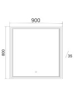 Зеркало Emmy Аврора 90 с подсветкой Зеркало Emmy Аврора 90 с подсветкой