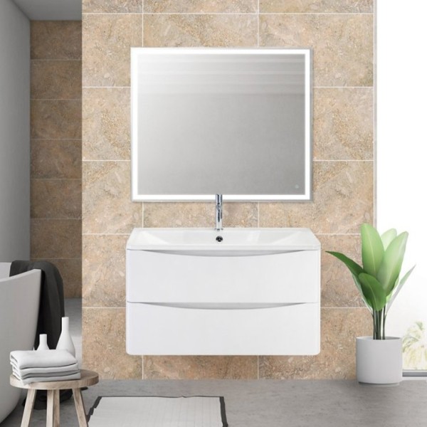 Мебель для ванной комнаты BelBagno Acqua 80 подвесная, bianco lucido