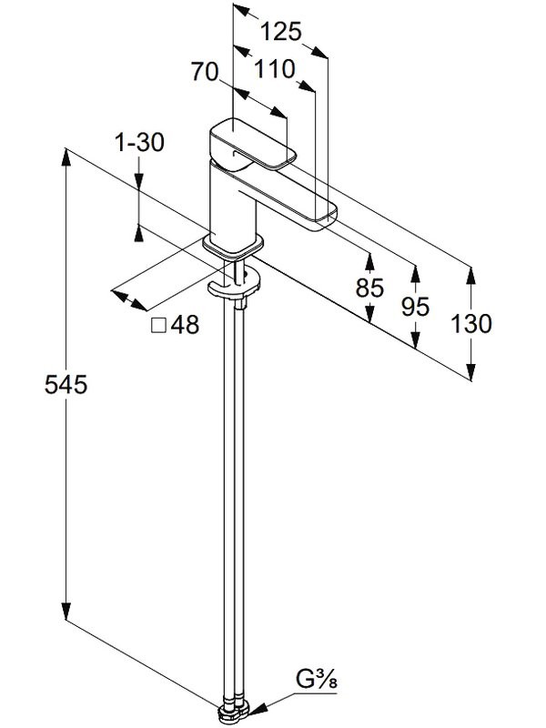 Смеситель для раковины Kludi Renon 42290N175 брашированная бронза PVD