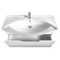 Тумба с раковиной Dreja Laguna 75 подвесная, белый глянец