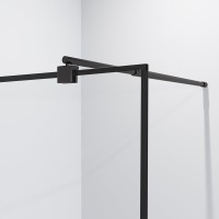 Душевая перегородка Niagara Eco NG-552-80 BLACK 80х190, профиль черный, стекло прозрачное