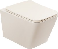 Унитаз подвесной Abber Bequem AC1201MBE безободковый, с микролифтом, матовый светло-бежевый