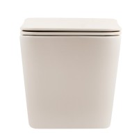 Унитаз подвесной Abber Bequem AC1201MBE безободковый, с микролифтом, матовый светло-бежевый