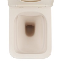 Унитаз подвесной Abber Bequem AC1201MBE безободковый, с микролифтом, матовый светло-бежевый