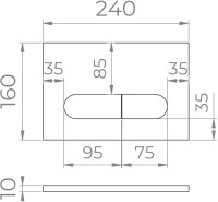 Кнопка смыва RGW SWH 06W белая