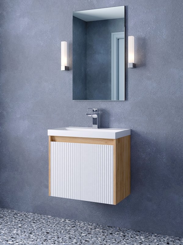 Тумба под раковину без столешницы Corozo Блисс 60 подвеная, дуб крафт