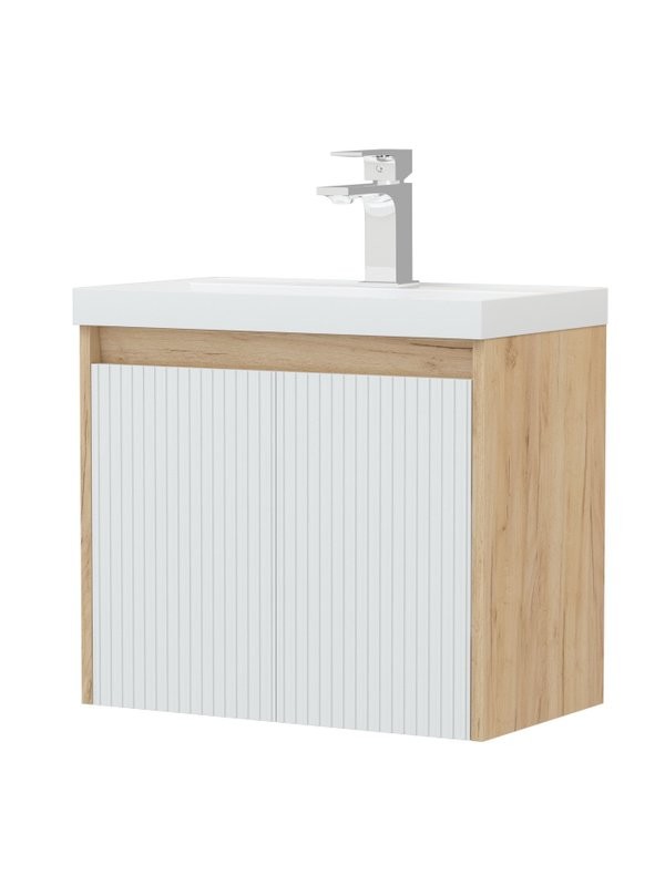Тумба под раковину без столешницы Corozo Блисс 60 подвеная, дуб крафт