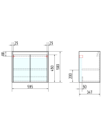 Тумба под раковину без столешницы Corozo Блисс 60 подвеная, дуб крафт