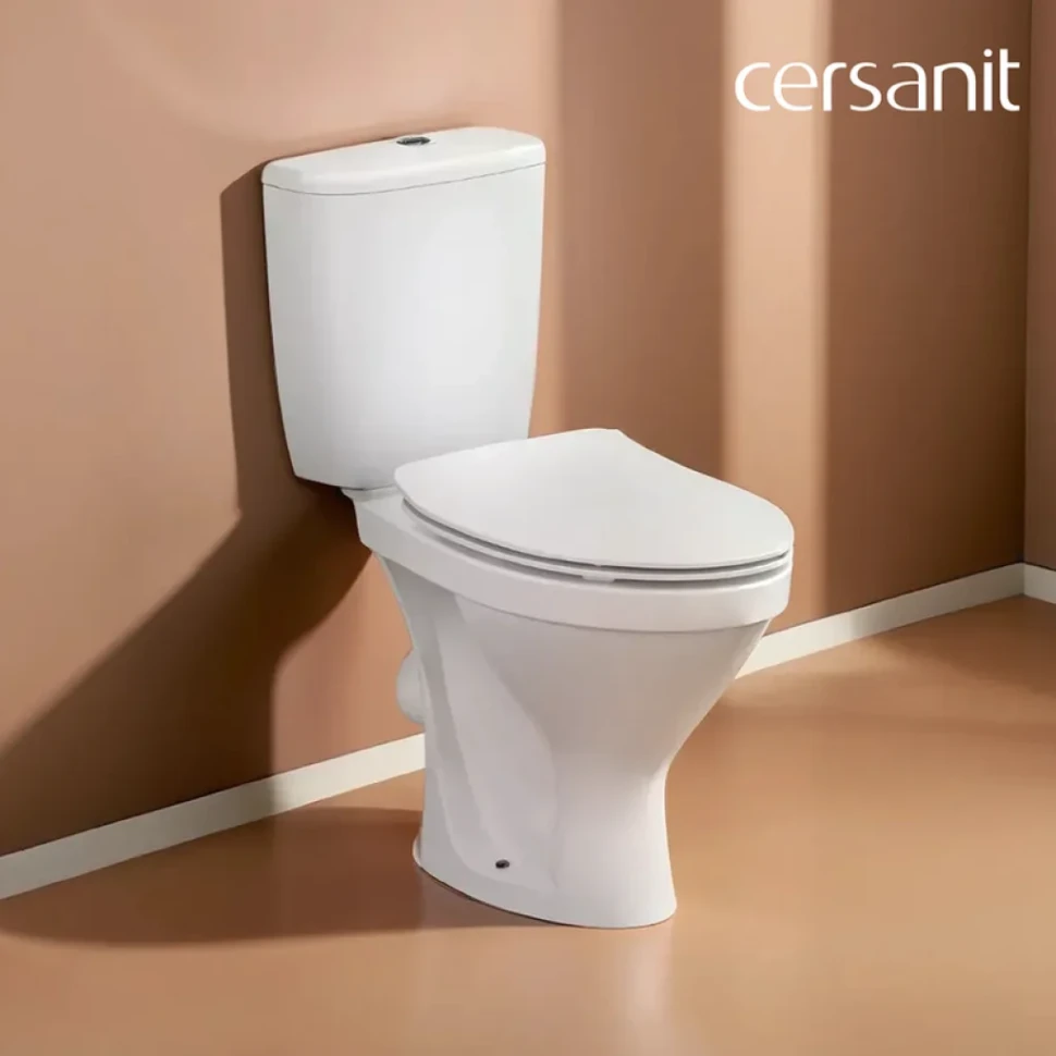Унитаз-компакт напольный Cersanit Melar 031 3/6 DPL EO slim 64234 с микролифтом