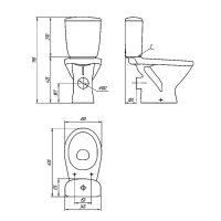 Унитаз-компакт напольный Cersanit Melar 031 3/6 DPL EO slim 64234 с микролифтом Унитаз-компакт напольный Cersanit Melar 031 3/6 DPL EO slim 64234 с микролифтом