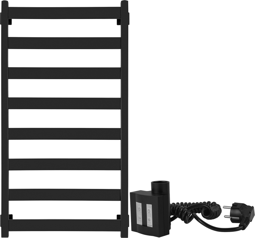Полотенцесушитель электрический Secado Комано 1 , 105x55 см, подключение справа, матовый черный, лесенка