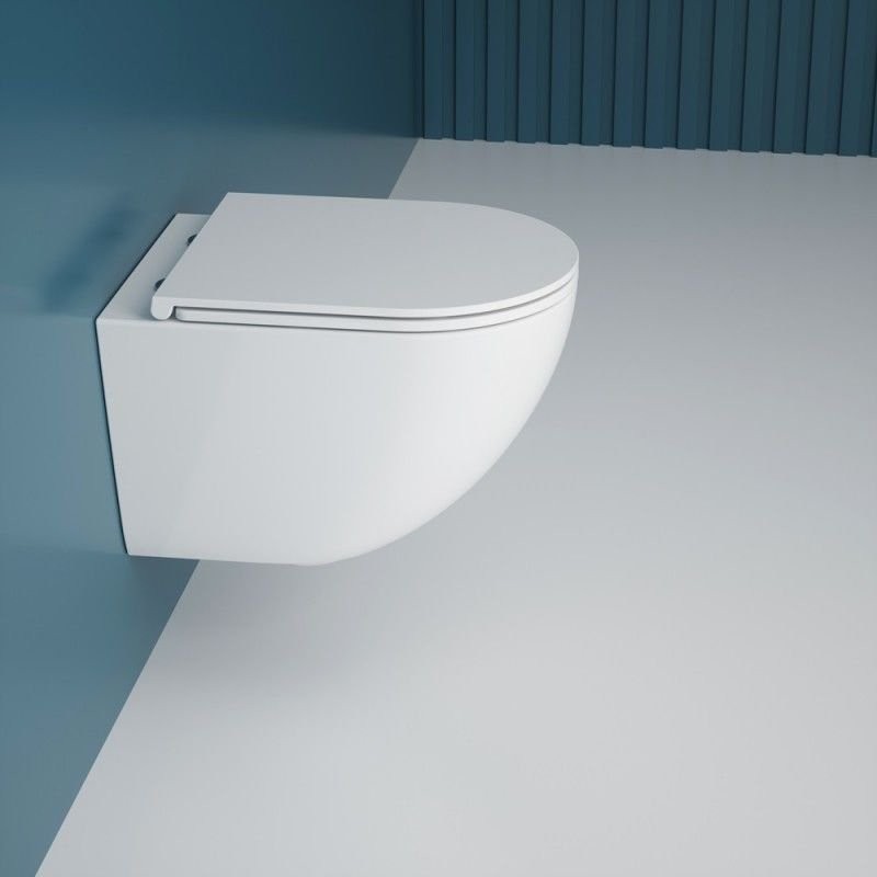 Комплект Унитаз подвесной Esbano Gardena-49T + Инсталляция Fram + Кнопка Хром глянцевый