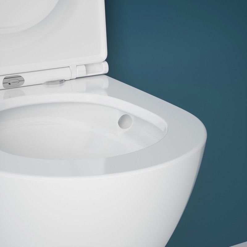 Комплект Унитаз подвесной Esbano Gardena-49T + Инсталляция Fram + Кнопка Хром глянцевый