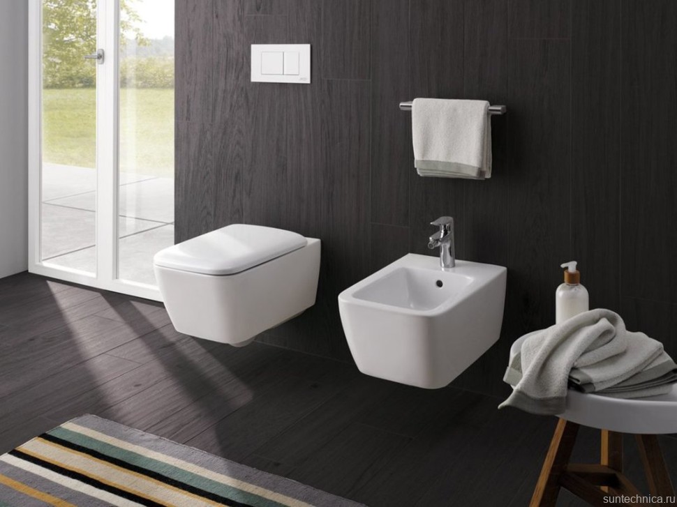 Унитаз подвесной Geberit iCon Square с микролифтом