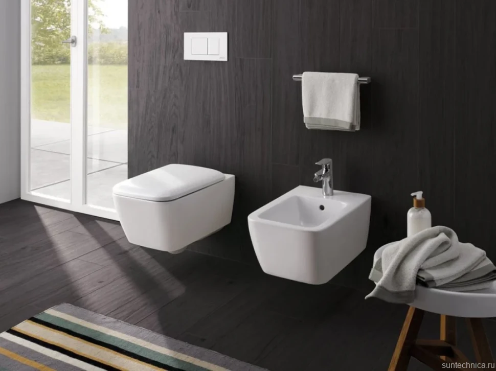 Унитаз подвесной Geberit iCon Square с микролифтом