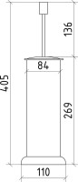Ершик Boheme Royal Cristal Royal Cristal Chrome напольный