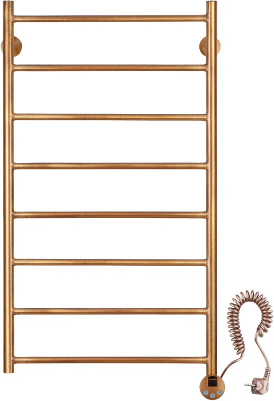 Полотенцесушитель электрический Secado Триада 1 плюс 105x55 см, подключение справа, бронза, лесенка, латунь